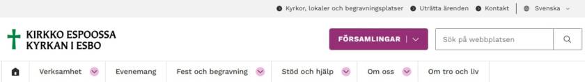 Huvudmeny i nya Klockaren.